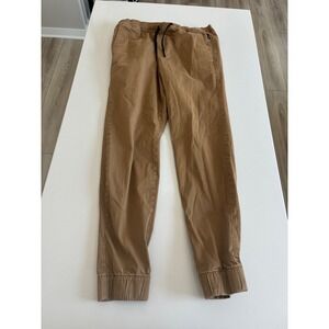 Hollister Mens Advanced Stretch Jogger Pants Khaki Tan Small Elastic Waist small